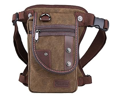 Genda 2Archer Mode sac jambe tactique toile pack de jambe de sport de plein air (Brun)