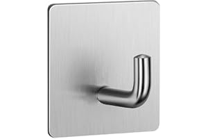 RAPECOTT 6 Pezzi Ganci Adesivi 3M Ganci Appendiabiti in Acciaio Inox SUS304 Set di Ganci Cucina Forte Impermeabile Rimovibile senza Tracce per Bagno Cucina Porta/Gancio per Cucina e Bagno