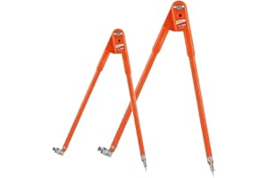 FITYLE 2 Compas/Set Compas à Crayons De Précision, Grand Diamètre - Orange L + S
