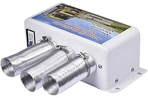 Riloer Chauffage et dégivreur électrique pour Camping-Car 12 V 500 W-1 000 W, Ventilateur de Chauffage Portable pour Voiture, dégivreur de vitres à 3 Trous, Chauffage et de Refroidissement
