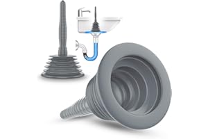 Klangfeiler® Power Sink & Drain Plunger - 130mm & Extra Strong - Plunger, Cleaner