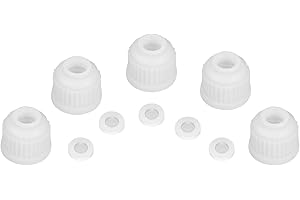 stonylab 5-Paquet Bouchons à Vis en Plastique Plastic Screw Caps pour Adaptateur D’entrée Thermomètre 14/20, 19/22 et 24/40, Paquet de 5