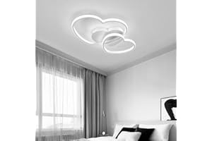 PARTENOPEA Plafoniera Lampadario da soffitto a led con Luci Design Stile Moderno Lampada per Camera Cucina Salotto Locali Commerciali (Doppio cuore Freddo)
