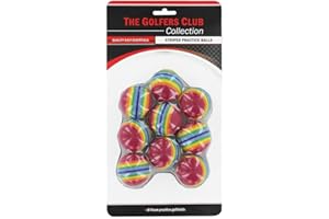 FOAM PRACTISE BALLS The Golfers Club Foam Practice Golf Balls (Multi-Coloured) x 9, Rainbow