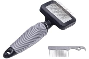 Nobby Starline Professional Grooming Range Slicker Brush with Cleaning Comb for Dog/ Cat, Small