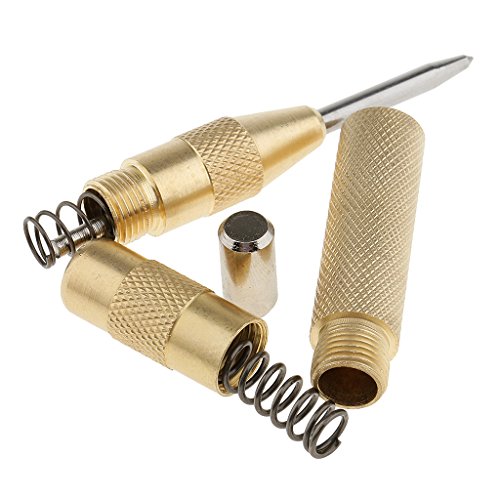 MagiDeal 1 Stück Kupfer Automatik Center Pin DIY Leder Handwerk Punch Werkzeuge 12.8cm - 7