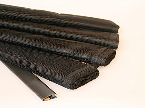 Insektenschutz Lamellenvorhang für Türen Türvorhang Polyester 100 x 220 cm Schwarz - 4