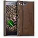 Produktbild kwmobile Hülle für Sony Xperia XZ Premium - Walnussholz Case Handy Schutzhülle - Hardcase Cover Dunkelbraun