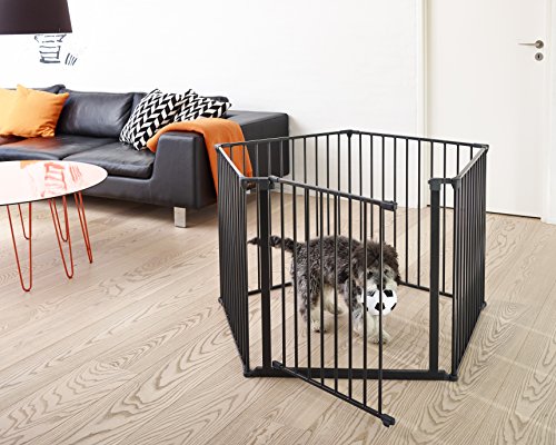 Scandinavian-Pet-Design-56826-92600--85-Puppy-Puppy-Dog-Cat-Rabbit-Pig-Guinea-Playpen-Play-Pen-Run-Black