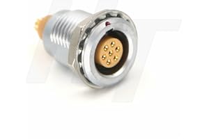 HangTon 0B EGG Prise femelle 7 broches circulaire Push Pull Connecteur métallique Montage sur panneau