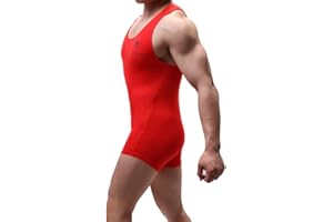 Juflam Herren Modal Baumwolle Einteiliger Bodysuit Wrestling Singlet Athletische Leotard Unterwäsche Gym Sportswear Unterhemd