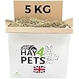 Hay4Pets Meadow Hay - 5kg. Fresh, Green Feeding Hay For Rabbit, Guinea Pig, Hamster & Small Animals. High Fibre, Natural Food For Pets. Dried Grass Animal Feed