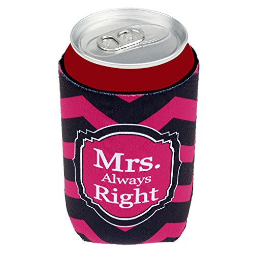 Bierflasche Gestreift Kühler Ärmel Halter Mr Mrs Rechts Hochzeitsbevorzugungs - 3