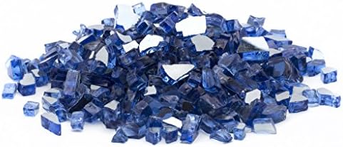 Dragon Glass 1/2" 20 lb. Medium Cobalt Blue Reflective Fire Glass