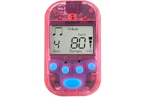 HOGARDENME LCD Screen Mini Metronome Perfect Tool for Maintaining Accurate Tempo in Music Practice (Red)