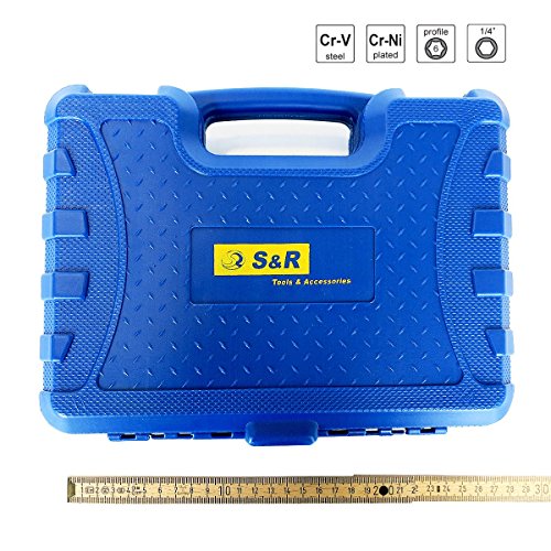 S&R Hobby-Steckschlüsselsatz 39-tlg. 1/4″ LOCK-Drive Profil in Plastikbox, Werkzeugkasten Ratschenkasten 1/4 Zoll Hobby-Line. Einführungspreis! - 5