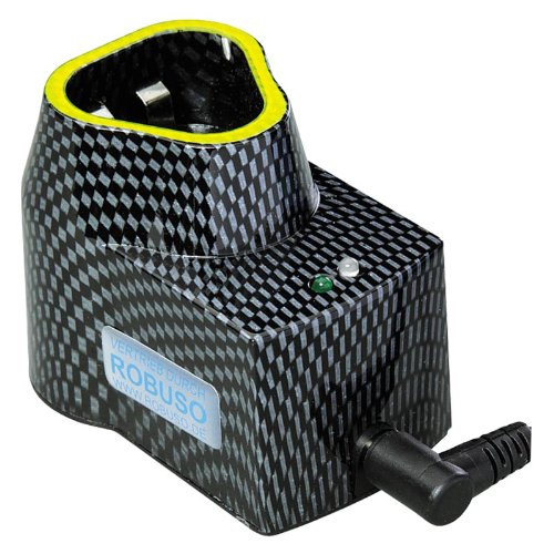 EC Cutter von ROBUSO – Komplett-Set mit viel Zubehör. Die neue Generation der Akku-Schere mit unverzahnten Blättern für natürliche Materialien wie Baumwolle, Leder, Gummi, Papier, Holzfurniere - 4