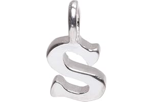 MARKYLIS Sterling Silver Italian 925 Small Cute Alphabet Initial Letter Pendant Jewellery Charm - A - Z - 8mm - Choose your letter for Women and Children A B C D E F G H I J K L M N O P Q R S T U V W X Y Z