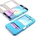 Produktbild Schutz Hülle mit Magnet Verschluss für Samsung Galaxy S6 Double View Cover Sichtfenster Case ScorpioCover hell blau / türkis
