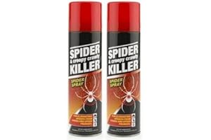 JKG Spider Spray 2 Pack - Spider & Creepy Crawly Killer Spray - Spider Repellent Pest Control - Long-Lasting Kills Ants Woodlice Ticks & Fleas - Indoor Outdoor Pest-Free Home - Bug Killer 2x200ml