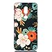 Produktbild Misteem Retro Hülle für One Plus 6 Muster [Begonie Blumen], Schwarz Extra Dünn Licht Bunt Softcase in TPU Silikon Shell Stoßfest Schutzhülle für One Plus 6 Matt Black