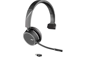 Plantronics – Voyager 4210 UC USB-A Headset (Poly) – Mono Bluetooth-Kopfhörer mit Bügel-Mikrofon und Noise-Cancelling – Anschluss an PC, Mac und Mobiltelefon – Kompatibel mit Teams, Zoom & mehr