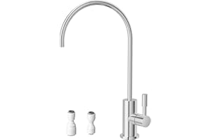 Poveta Rubinetto per Acqua Potabile, Rubinetto Lavello Cucina, Miscelatore Cucina in Acciaio Inossidabile per Osmosi Inversa o Sistema di Filtraggio dell'acqua, Senza Piombo, Cromo