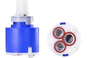 LAXARA Cartuccia 35 mm HD KE blu ceramica per rubinetto Blanco ad alta pressione sostituisce 121894 | cartuccia di ricambio, cartuccia di ricambio per rubinetti, rubinetto della cucina, cartuccia bianca 35