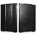 Produktbild iPad Pro 10,5 2017 Fall, ICARER Vintage Serie aus echtem Leder Folio Flip Smart Cover Leder Fall mit Auto Wake/Sleep Funktion [Magnetverschluss] Kickstand für Apple iPad Pro 10,5 2017 Modell (Schwarz)
