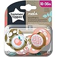2 x Tommee Tippee Moda Dummy & Soothers | Symmetrical Orthodontic Design & BPA-Free, Reversible, Silicone Teat - Acceptance Guaranteed | for Baby, Child & Toddler - 18-36 Months
