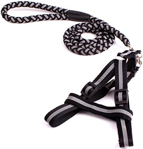 dog harness Vest Reflective leads Matching Collar black M