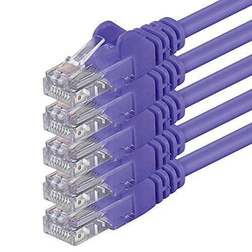 2m - violett - 5 Stück - (PACK) - CAT6 CAT6 Ethernet Lan Netzwerkkabel RJ45 | 10 / 100 / 1000 / Mbit/s | Patchkabel | CAT 6 | 250 MHz | Halogenfrei | kompatibel zu CAT 5 / CAT 6a / CAT 7 | für Internet, DSL, Smart TV, Xbox, Mediaplayer, Switch, Router, Modem, Patchpannel, Access Point, Patchfelder
