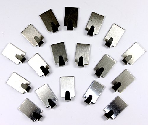 Klebehaken Edelstahlhaken Handtuchhaken Handtuchhalter Küchenhaken Haken Wandhaken Badhaken 790 (36 Stück) - 7