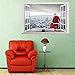Produktbild Tutoy Weihnachten Neue Wandaufkleber Santa Claus Giving Geschenke 3D Aufkleber Wohnzimmer Schlafzimmerdekoration Wallpaper
