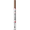 Maybelline New York, Build A Brow: 2 in 1 Brow Pen + Sealing Gel, Real-looking, Fuller Brows, Waterproof, Sweat- & Smudge-resistant, 24H Wear, Vegan Formula, Shade 255: Soft Brown
