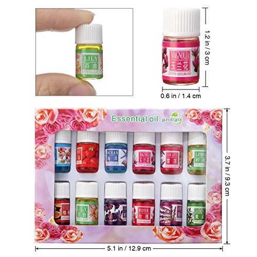 Ätherisches Öl, LuckyFine Aromaöl Release Stress Angst und Beseitigung von Schlaflosigkeit und Kopfschmerzen 3 ml X 12 Set - 6