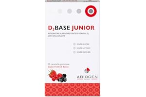 Abiogen Pharma Integratore D3 Base Junior, Frutti Bosco, 30 Caramelle gommose