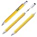 Produktbild Zspeed 6 in 1 Stylus Pen - Kugelschreiber, Lineal, Wasserwaage, Flachkopf und Kreuzschlitz-Schraubendreher, Stylus Stift Eingabestift für Kapazitiver Touchscreen-Eingabegeräte(Gelb)