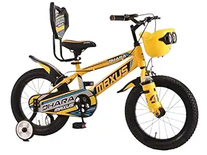 Shrenik Dhara BMX Unisex Kid Cycle 5-7 Years (16T , Frame: 12 Inches , Steel) Premium Model , Yellow