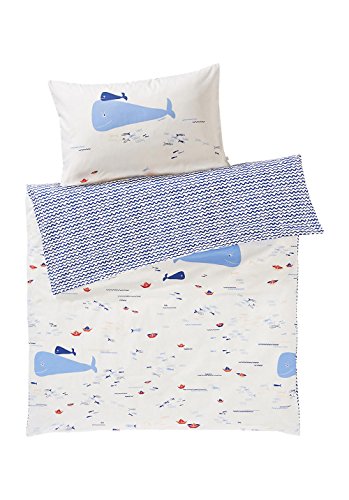 hessnatur Baby und Kinderbettwäsche Renf GOTS gemustert bedruckt 100x135 + 40x60 cm