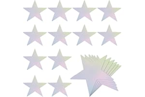 GORGECRAFT 60 Stück Glitzerstern Ausschnitte Papieraufkleber 15cm Doppelt Bedruckt Konfetti Karton Fünf Sterne Dekoration Für Weihnachten Basteln Pinnwand Klassenzimmer Wand Party Filmabend Zubehör