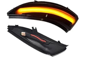 WEPARTICULAR Dynamiczny w??czony kierunkowskaz lusterko wsteczne przydymione soczewki kierunkowskaz kierunkowskaz LED Turn Singal migacz kompatybilny z Renault Clio IV Lutecia Captur