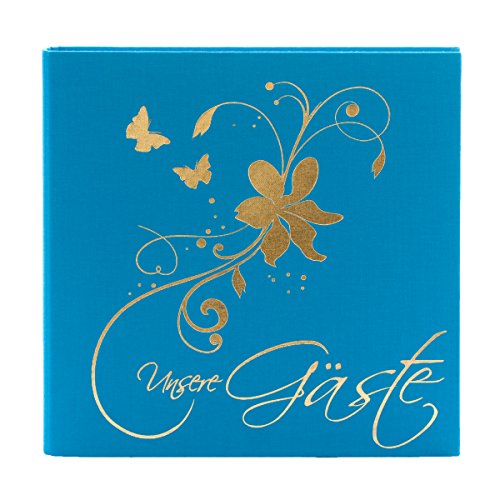 Gästebuch zur Hochzeit 'Schmetterling' türkis