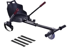 TRIOBLADE Hoverkart Galaxy Kart Attachment Adjustable Hoverboard Seat Go Kart Racer Frame Fits All Hoverboards Sizes - 6.5", 8" and 10",Pink/Blue/Purple (Black)