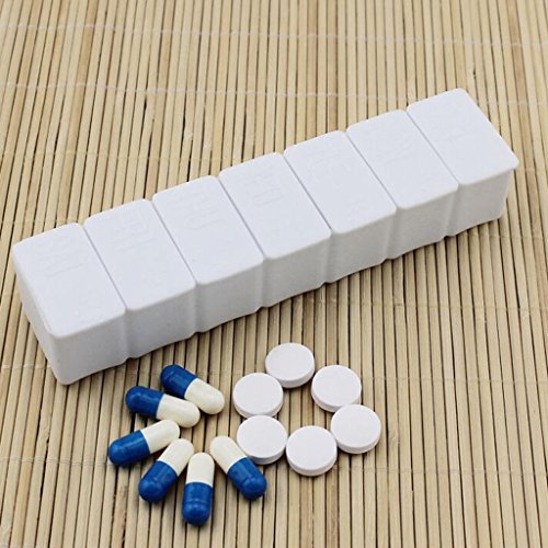 7 Tage Tablettendose Pillendose Medikamenten Pill Box – Weiß - 2