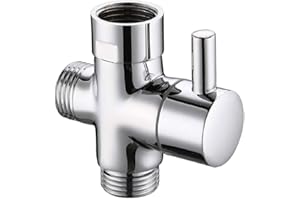 JYNVO Deviatore Doccia, G1/2" Valvola Per Doccia, Valvola Deviatrice, Valvola Di Arresto Per Soffione Doccia, Rubinetto Cucina Con Deviatore Per Doccia Per Bagno, 20mm