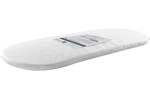 Kinder Valley Moses Basket Mattress - 72x26.5cm Kinder Flow Moses Basket Mattress with Removable, Hypo-Allergenic & Washable Cover