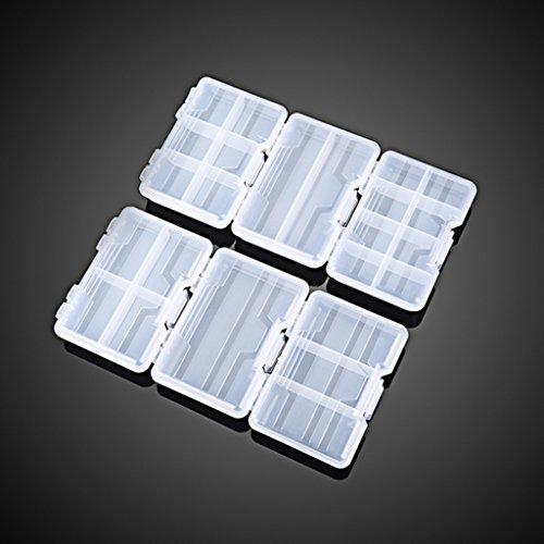 MagiDeal 6pcs/set 4 Fächer Aufbewahrungsbox für Schmuck / Ohrringe oder als Angelgerät Box / Köderbox, Multifunktioneller Aufbewahrungskoffer - 7
