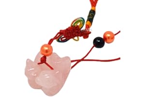 JUANXIAN Rose Quartz Mandarin Ducks Yuan Yang Hanging Charm for Romance & Love W Free Mxsabrina Red String Bracelet Y1269