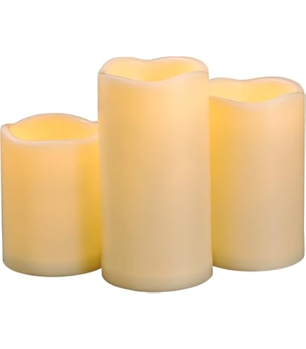 Lot De 2 Bougies LED étanches 17,8 Cm – Sans Flamme, Minuteur 6h, Durée 1000h (piles AA Non Incluses)